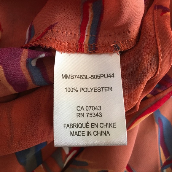 Amaryllis size S chiffon floral one-shoulder top. - Picture 6 of 7